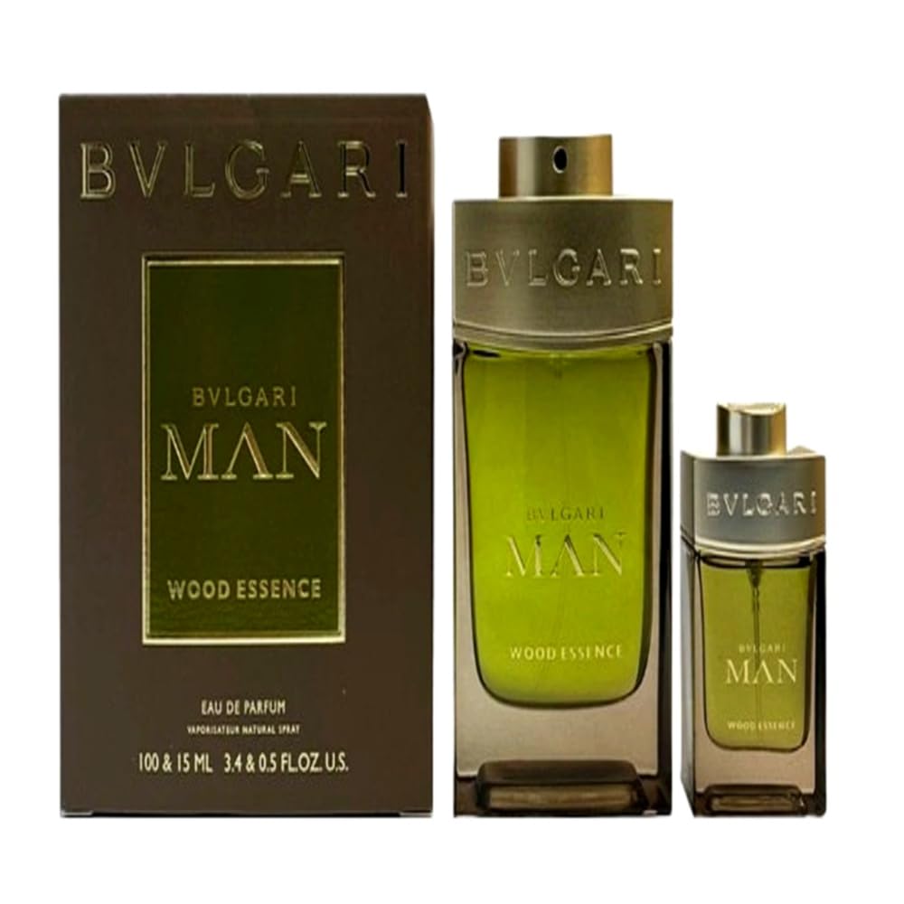 Bvlgari Man Wood Essence EDP Gift Set with Travel Spray